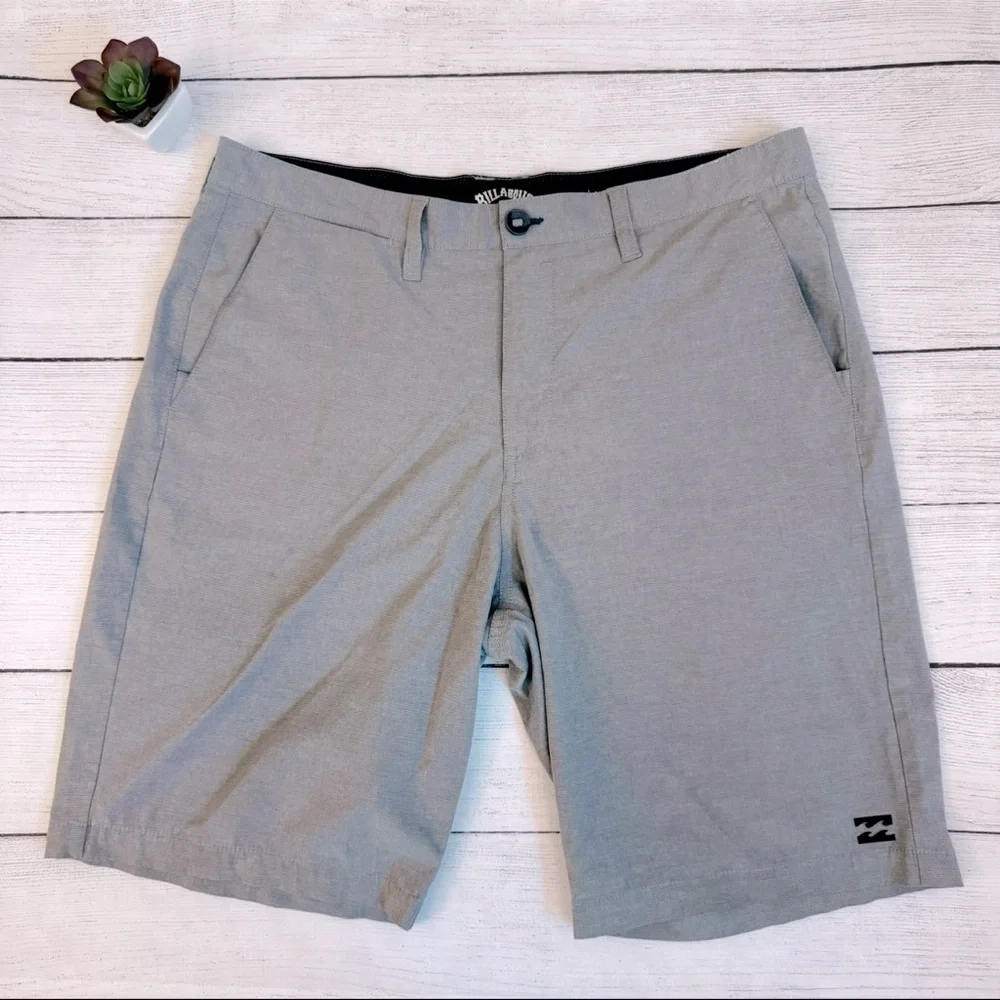 Billabong Gray Flat Front Shorts Lightweight‎ Casual